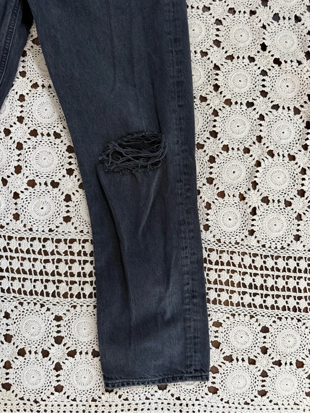 AGOLDE '90s High-Rise Straight-Leg Jeans Howl Black Wash Size 29